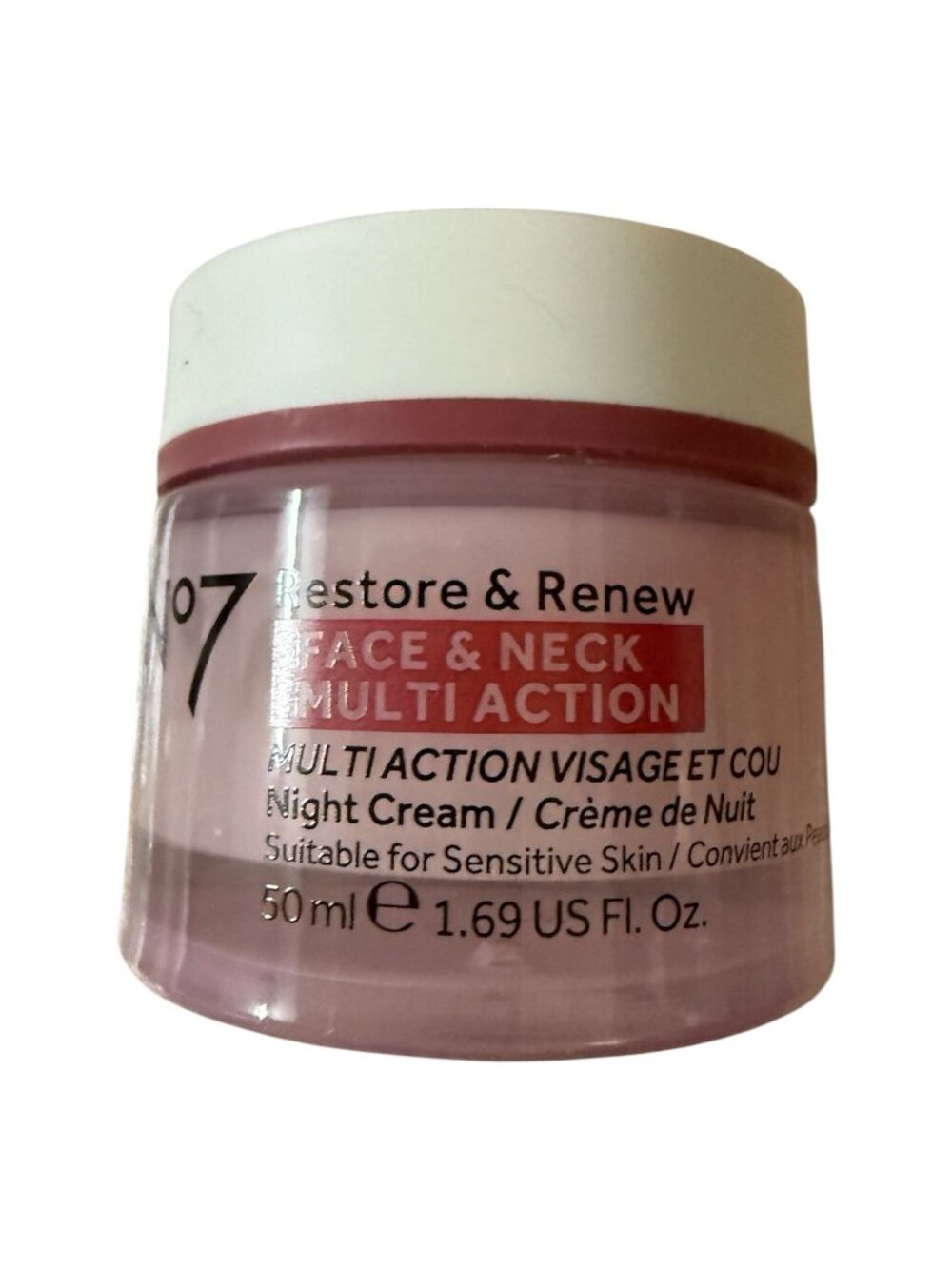 No 7 Restore & Renew Multi Action Face & Neck Night Creamn 1.69 Oz